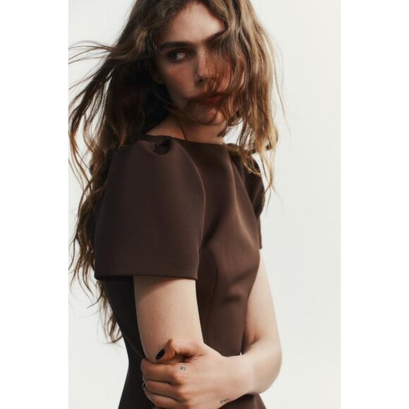 ZARA SHORT PLEATED POCKET DRESS - Picture 4 of 8